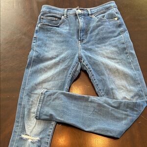 Express Women's Blue Skinny Jeans